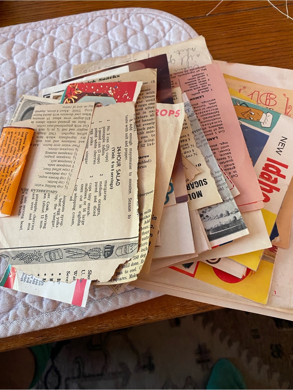 vintage recipes 1960s hand written clippings booklets newspaper Lot
